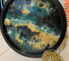 Создание столика-подноса из эпоксидной смолы Фото 5